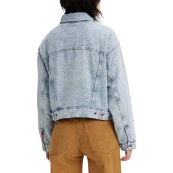 Levi's Whatever Whenever Padded Trucker Blue OG Jean Denim Jacket size XL NWT - Picture 14 of 14